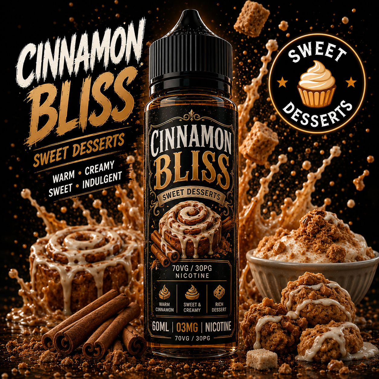 Sweet Desserts - Cinnamon Bliss