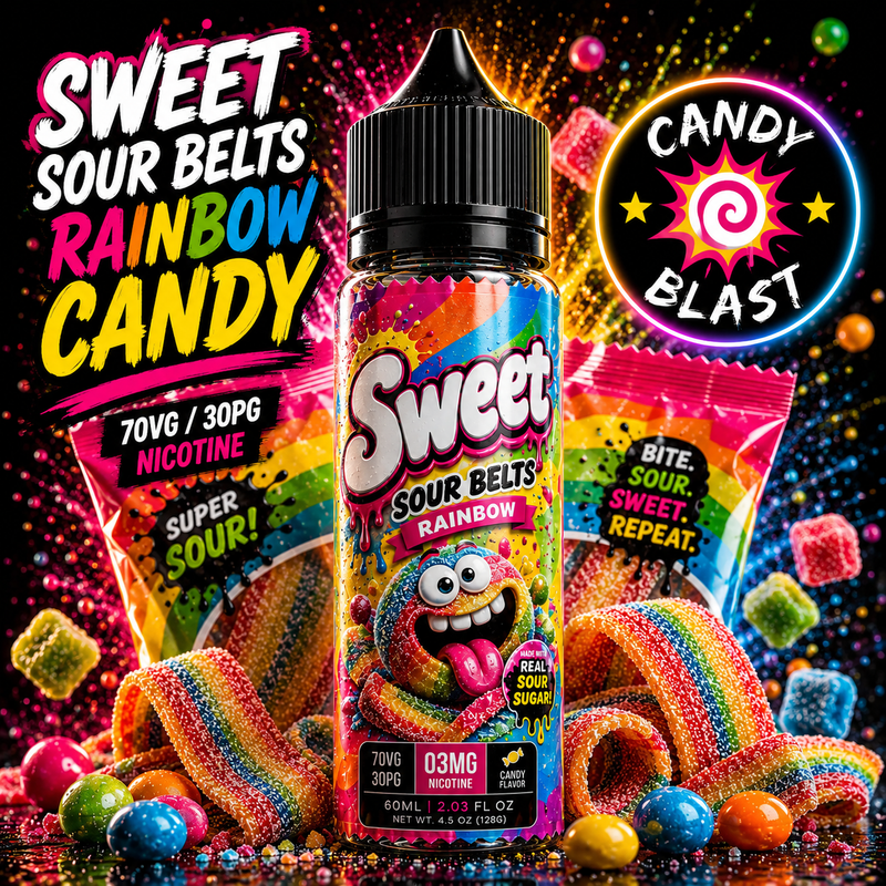 SOUR BELTS - Rainbow Sour Belts